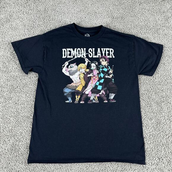 Demon Slayer Shirt Mens Medium Anime Graphic Tee Aniplex Nezuko Tanjiro Japan - Picture 2 of 8